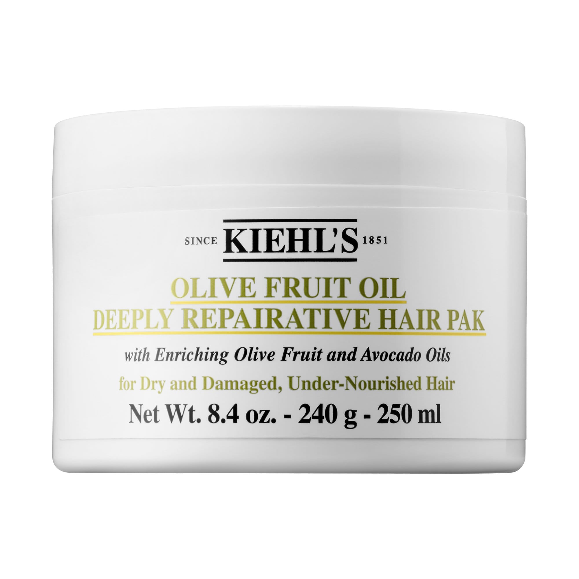키엘의 과일 올리브 오일을 깊이 Repairative 머리 Pak's Olive Fruit Oil Deeply Repairative Hair Pak