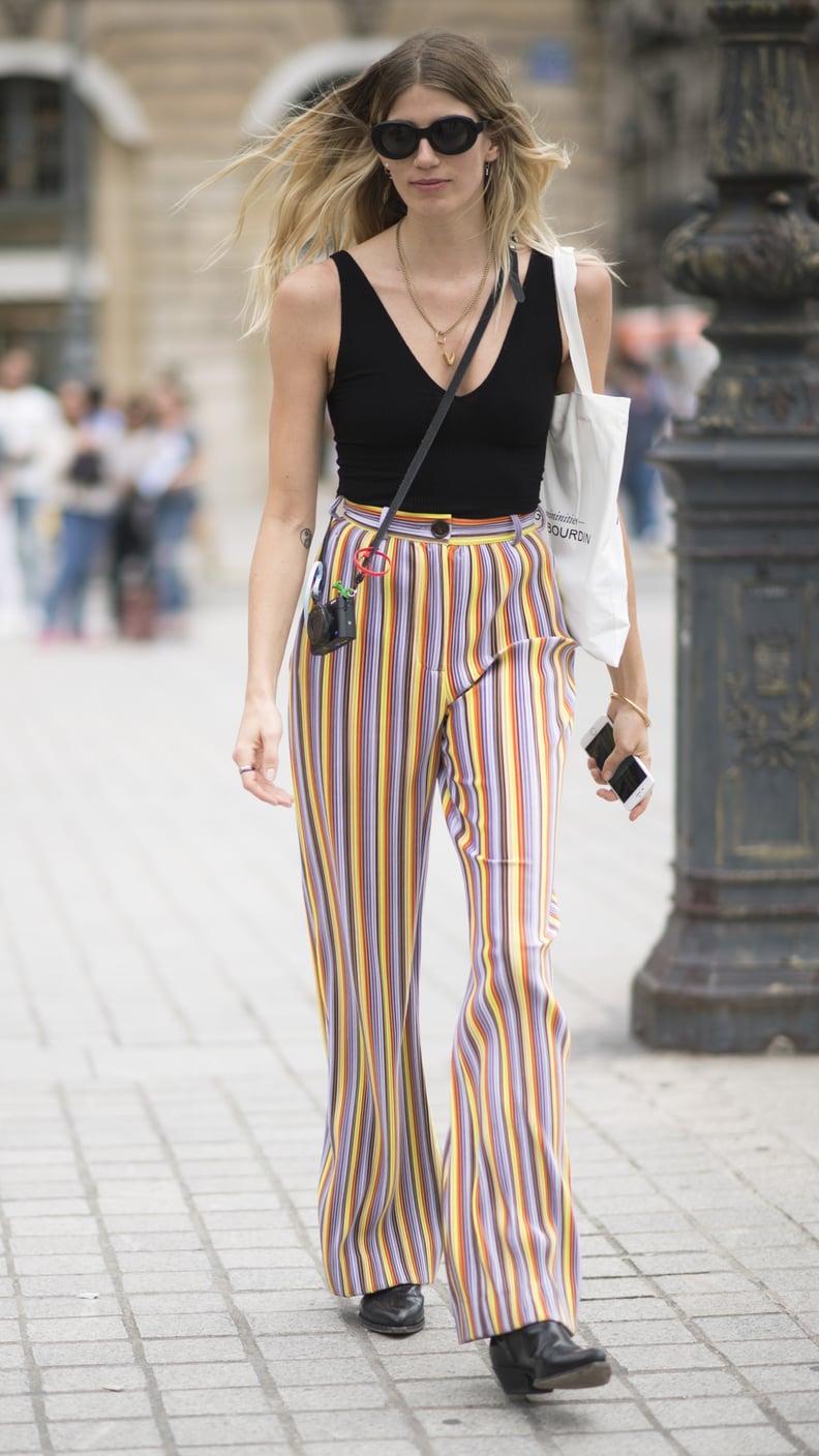 Keep the Top Neutral and the Bottom Flashy With Pinstripe Pants