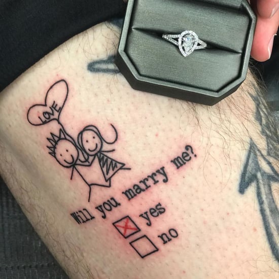 Tattoo Artist Proposes to Girlfriend With Checkbox Tattoo
