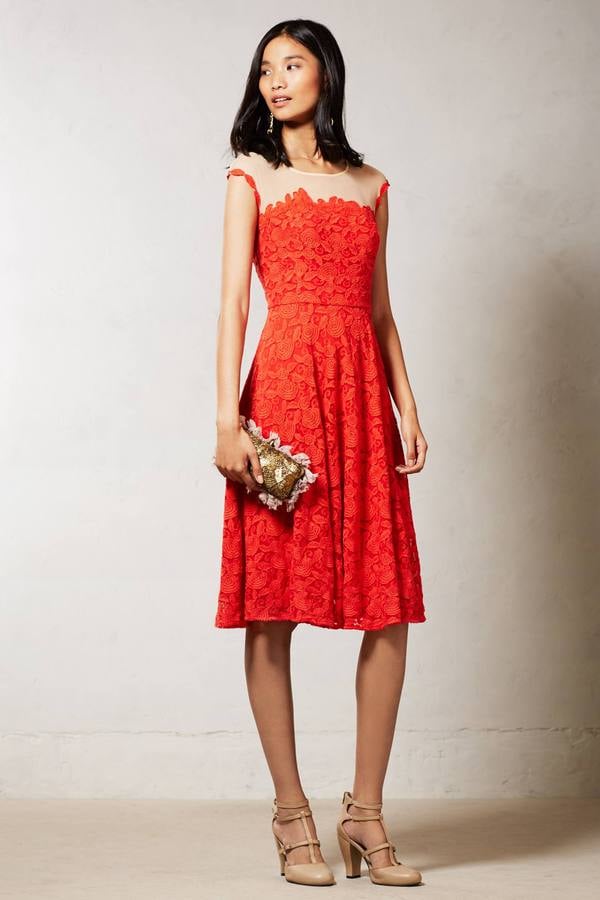 venus red lace dress