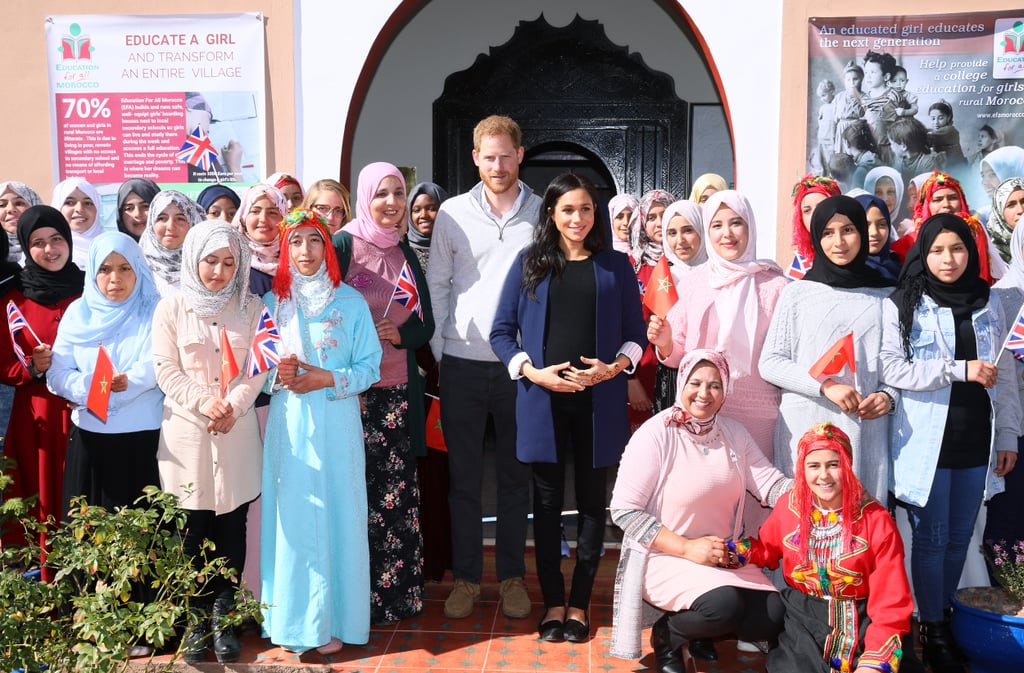 Prince Harry Meghan Markle Visit School on Morocco Tour 2019