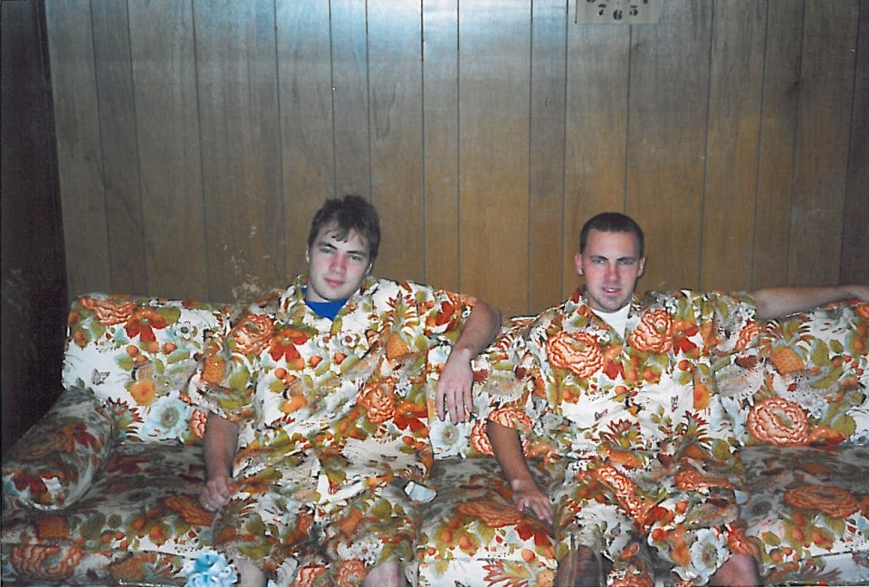 The mom who made her sons outfits from the drapes that came with their couch