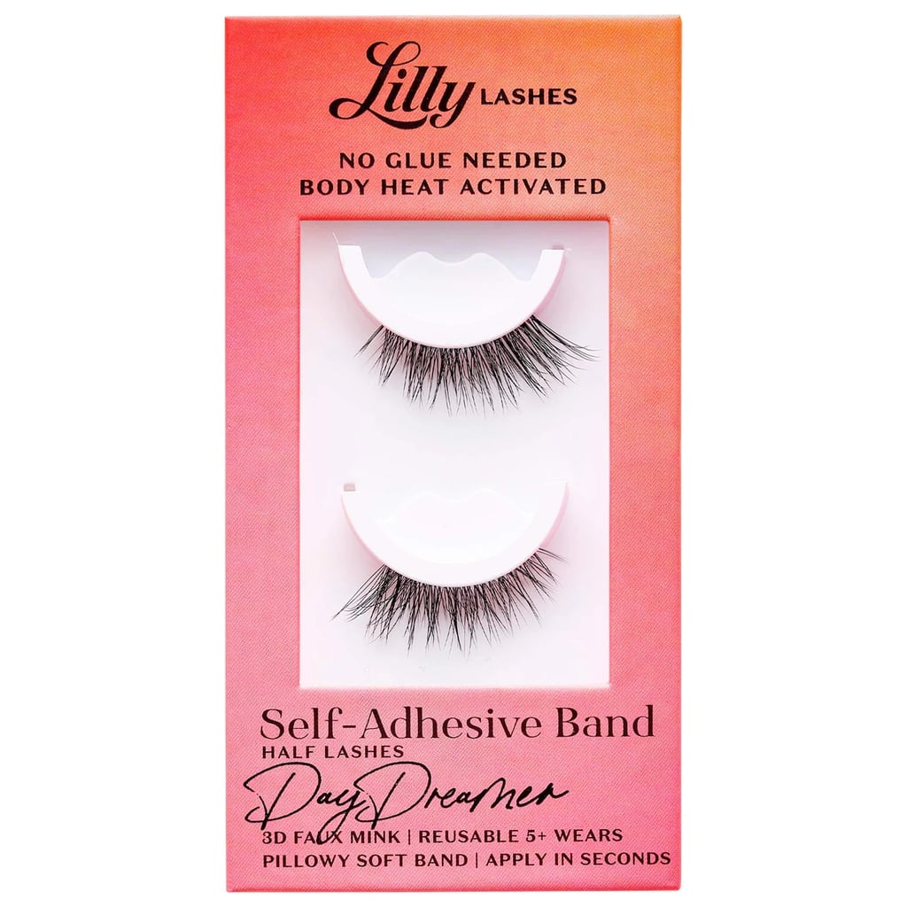 Lilly Lashes Self Adhesive Half Lashes ($18)
We've all experienced the annoying mess of lash glue getting everywhere except where it was intended. But what if we told you that these false lashes are self adhesive, activated by your own body heat? If you have tons of formal events on your calendar, consider this your easy trick to seamlessly add extra length and volume without the fuss.