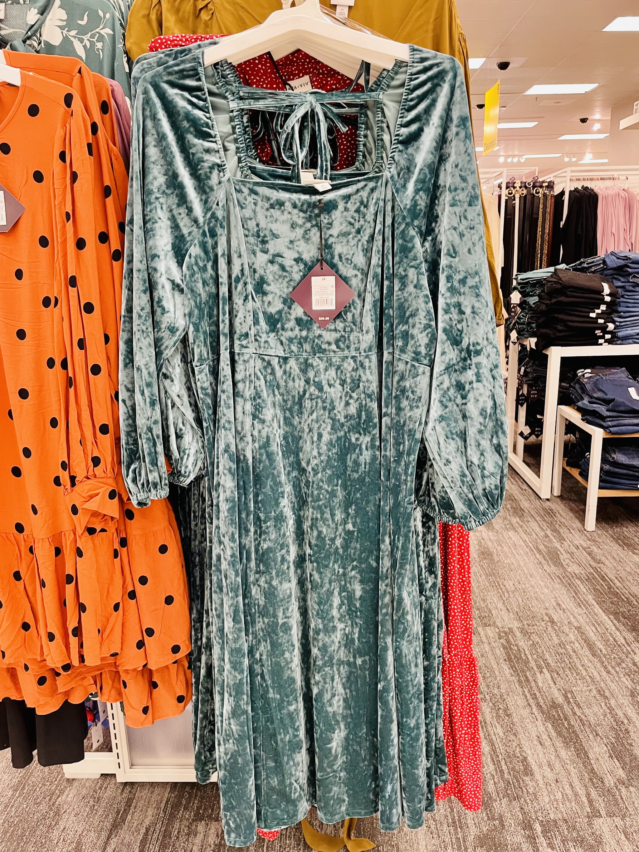 A Luxe-Looking Wardrobe Staple: Ava & Viv Velvet Long Sleeve Dress, I  Visited Target For a Holiday Haul, and These Are the 31 (Festively New!)  Items I Got For December
