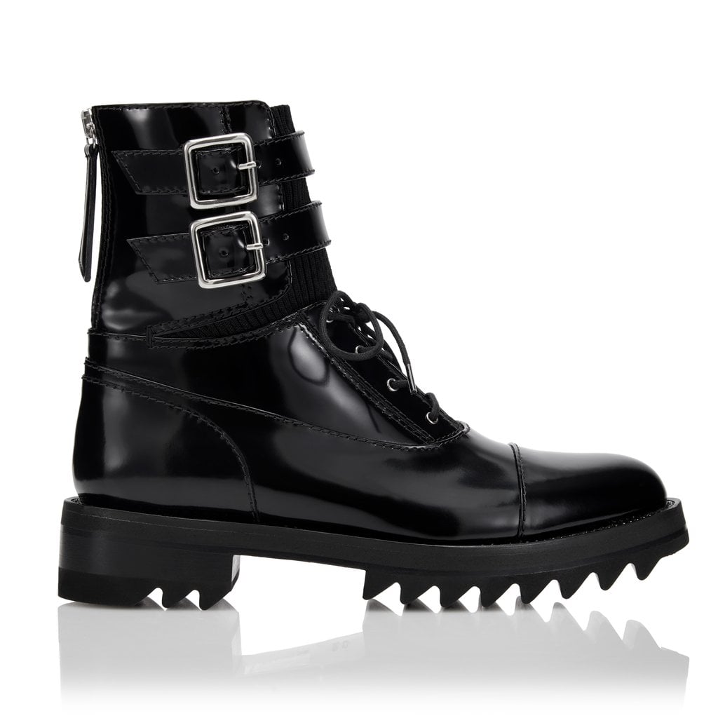 Jennifer Aniston Black Combat Boots | POPSUGAR Fashion