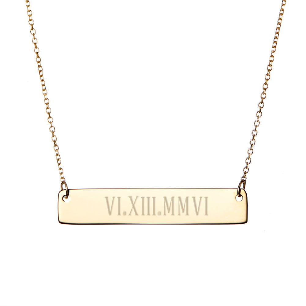 Roman numerals necklace