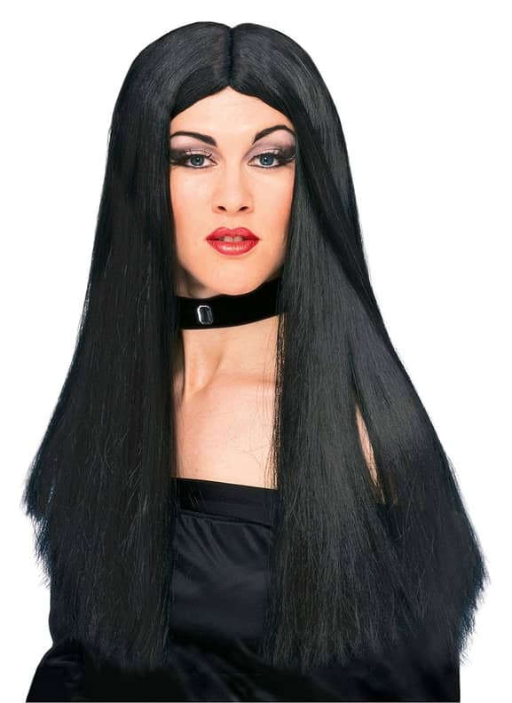 Black and store grey halloween wigs