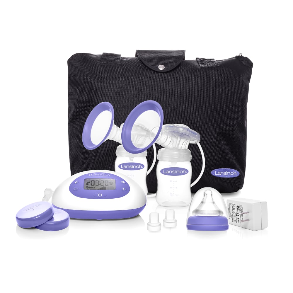Lansinoh Signature Pro Portable Double Electric Breast Pump With LCD Screen and Adjustable Suction & Pumping Levels