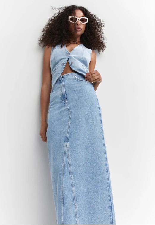 Express high hot sale waisted denim skirt