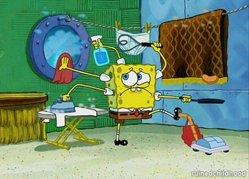 Clean the mess that used to be your house.