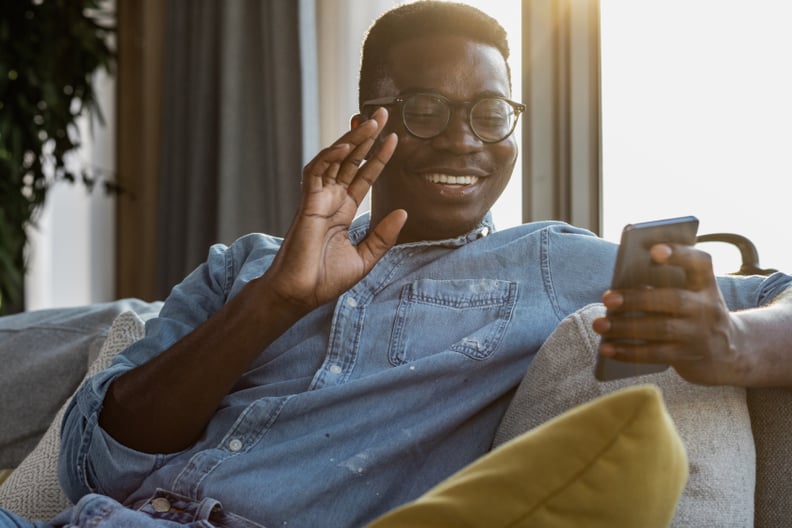 Young man talking on FaceTime