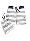 Lil Marc Jacobs Striped Swim Trunks In-A-Bag