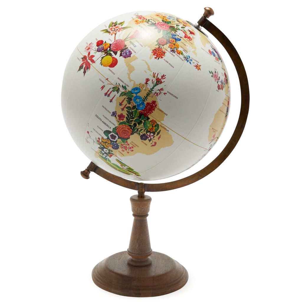 World Map of Flowers Globe