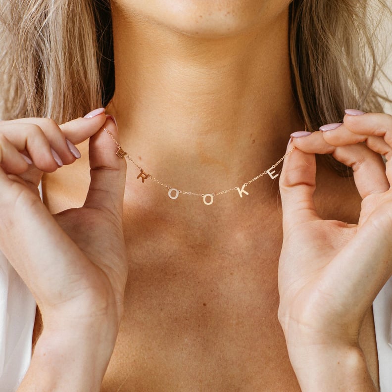A Trendy Stackable Necklace: Letter Necklace by Caitlyn Minimalist