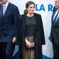 Queen Letizia's Gold Pleated Skirt Is All You'll Ever Need This Party Season