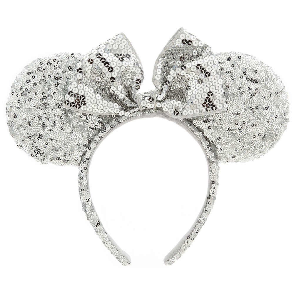 Minnie Mouse Ear Headband - Silver Sequins ($25)
