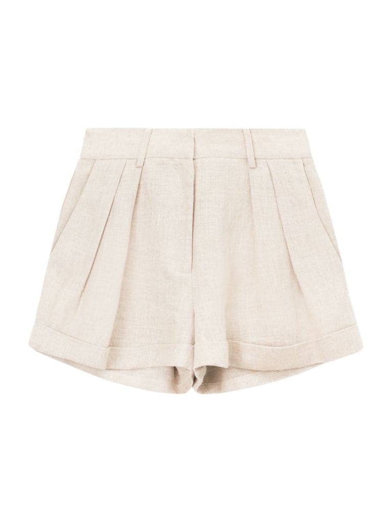 Staud Luisa Cotton Pleated Shorts
