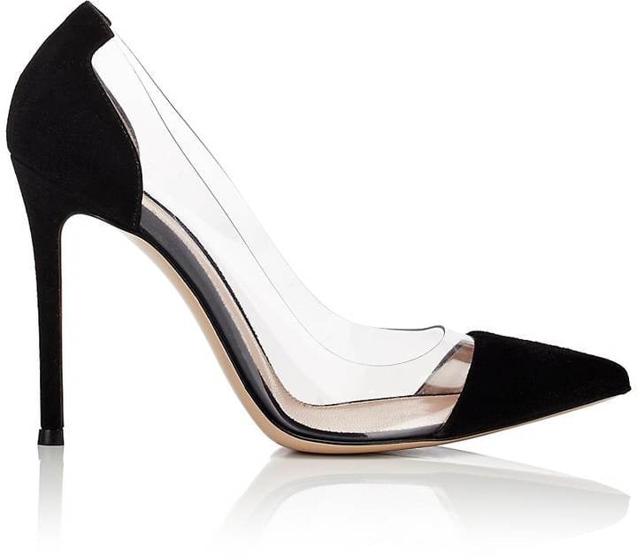 gianvito rossi plexi pumps white