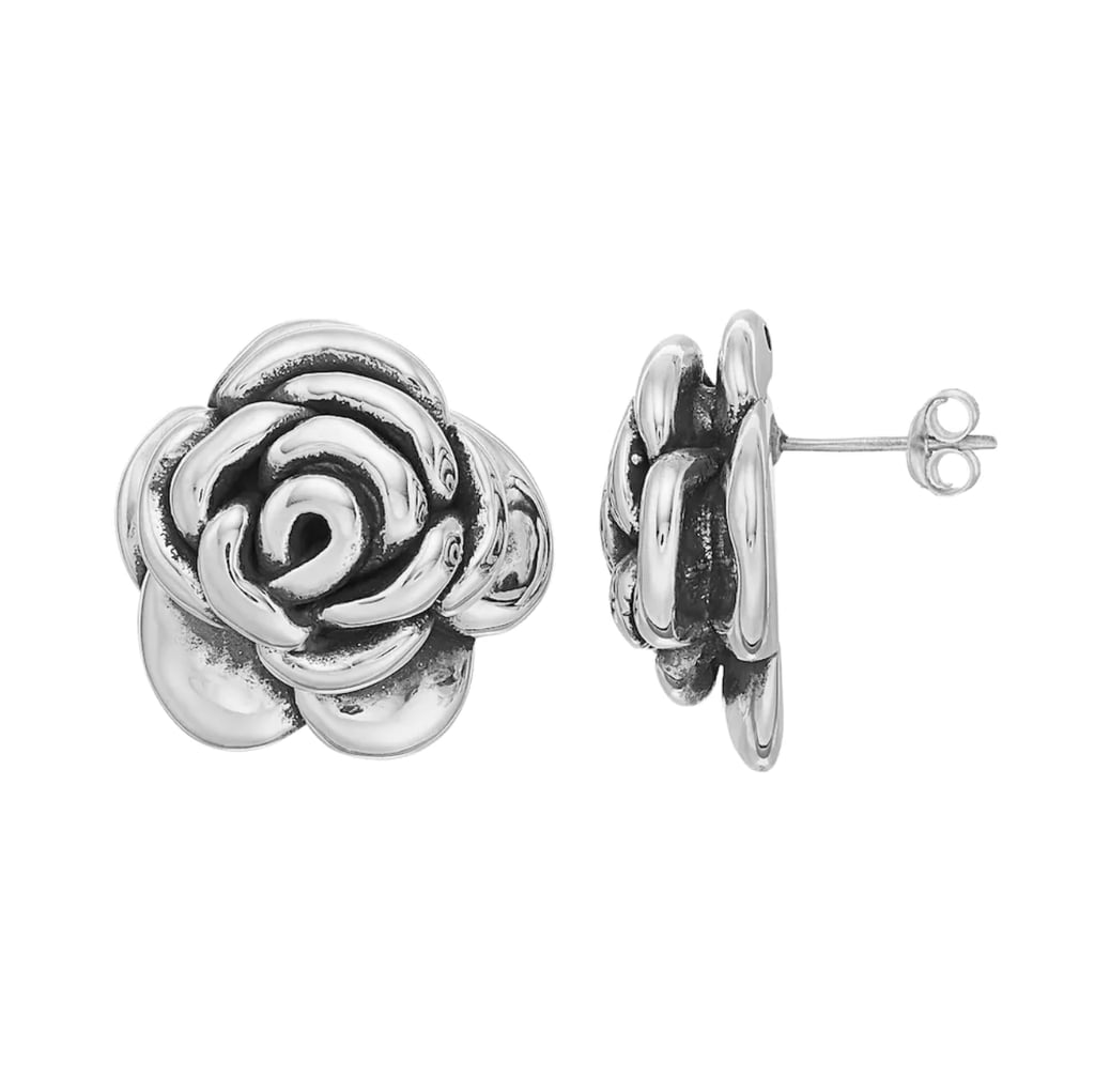 Kohl's Sterling Silver Electroform Rose Earrings Best Disney Princess