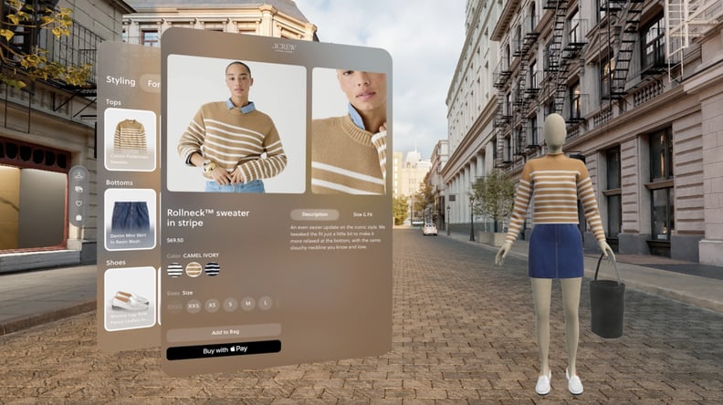 How Shopping With the Apple Vision Pro Can Make Fashion More Inclusive, Apple, digital life, e.l.f. cosmetics, Fashion, Gadgets, inclusive, j.crew, popsugar, Pro, sarah wasilak, shopping, standard, tech, tech accessories, vision