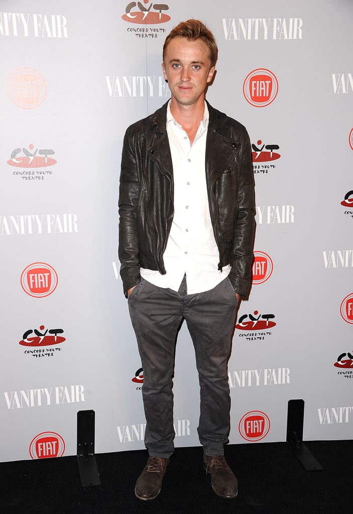 Tom Felton looked laid-back. | Celebrities at the Vanity Fair Young ...