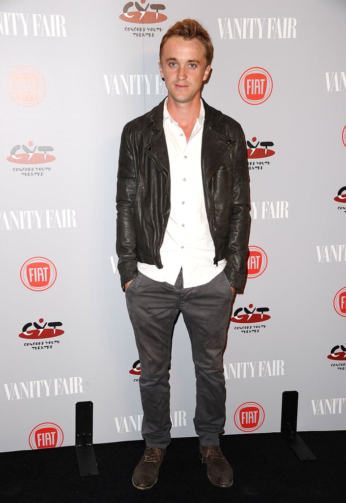 Tom Felton looked laid-back.