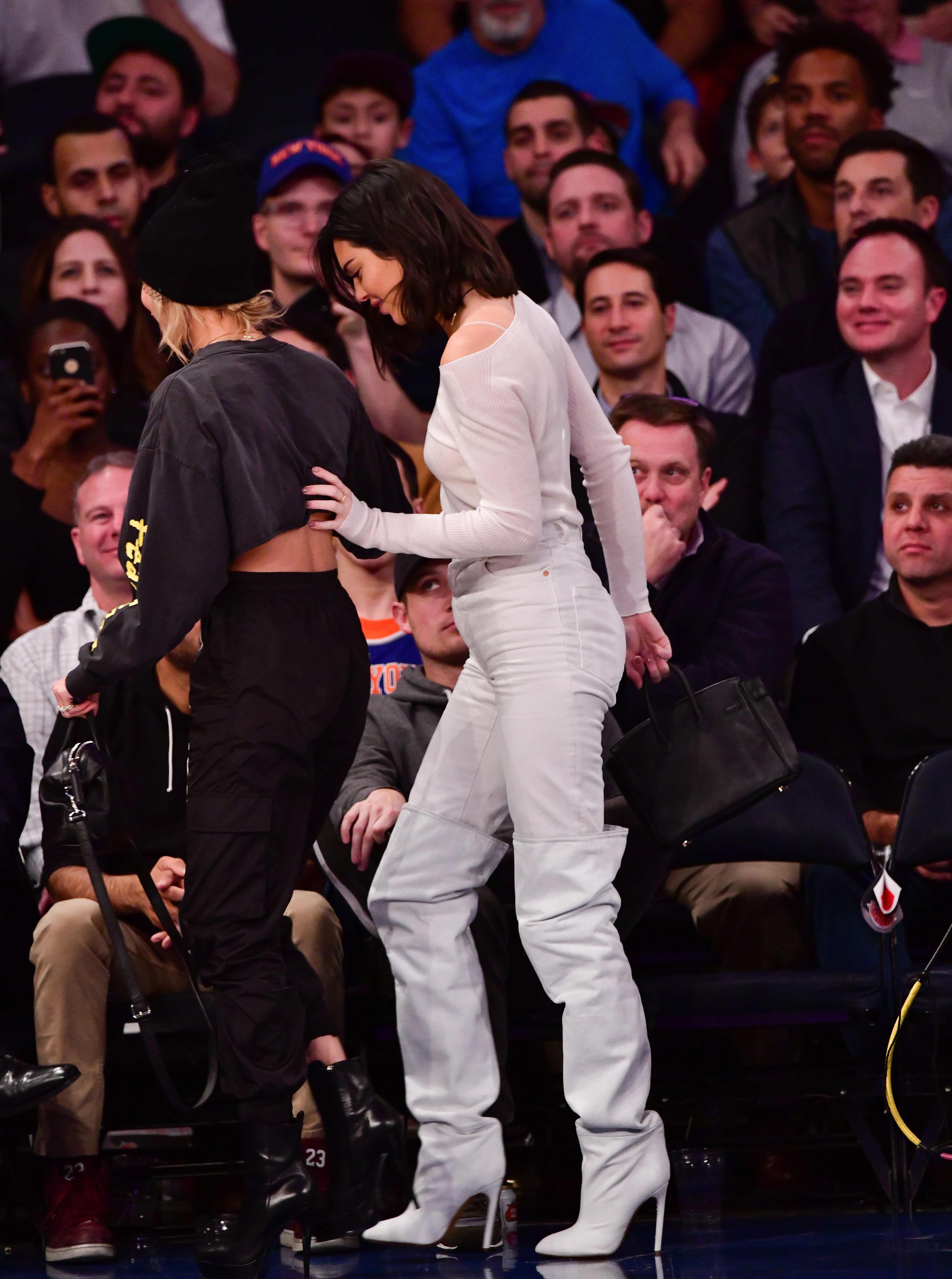 Kendall Jenner White Thigh High Boots POPSUGAR Fashion