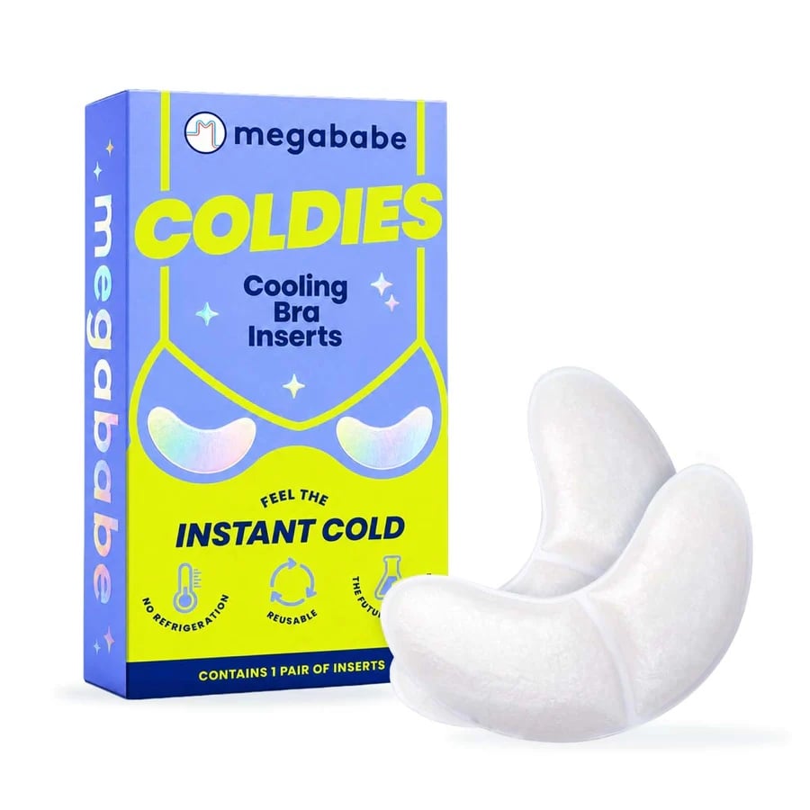 Megababe Coldies Cooling Bra Inserts ($24)
"You can have your hair pulled back, a mini fan running on high, a loose blouse to maximize airflow and still have a pool of sweat under your boobs. While for years it felt like the only other option was stuffing tissue in your bra, this innovative launch from Megababe is here to help. These inserts absorb your body heat for up to 30 minutes, providing a cooling relief — no freezer or refrigerator required." — Adelaide Giesey, shopping writer