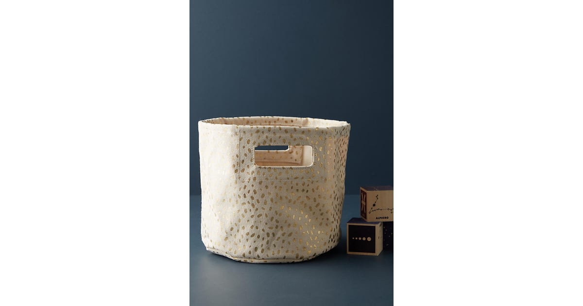 Pehr Golden Dots Storage Bin (22) Organizational Gifts For Neat Freaks POPSUGAR Smart