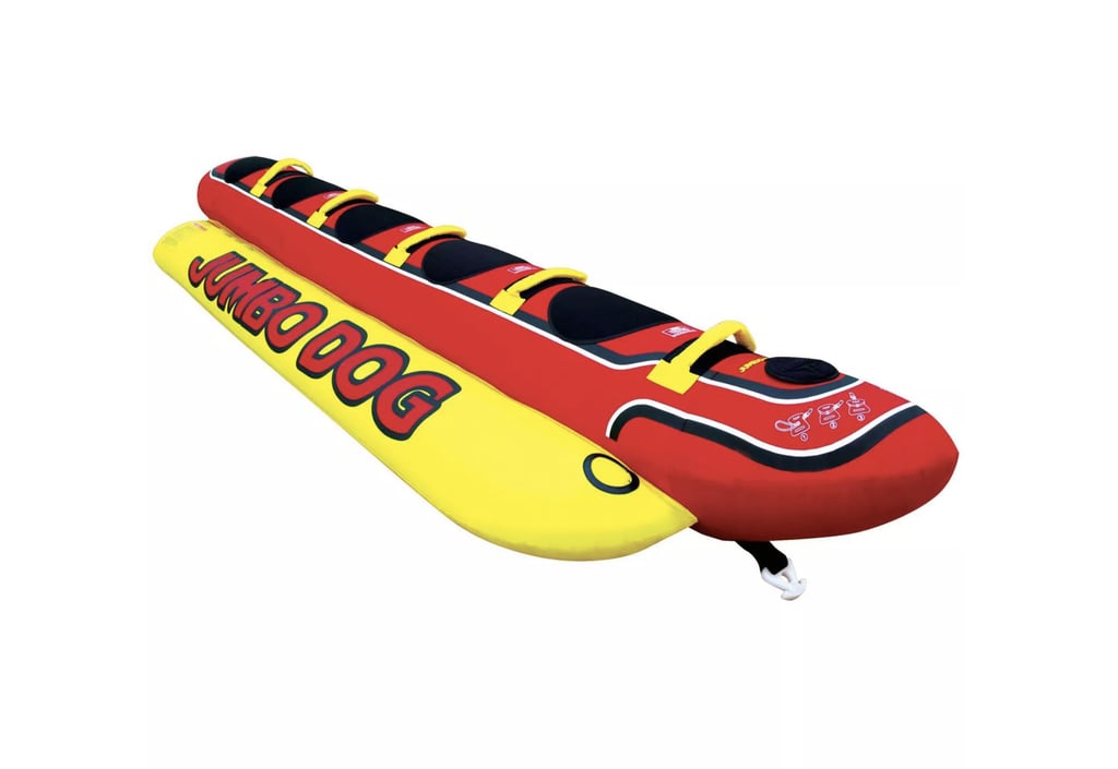 Airhead HD-5 Jumbo Hot Dog 5 Person Rider Inflatable Towable Lake Boat Tube