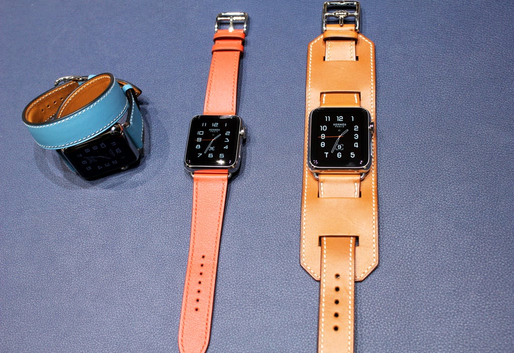 It comes in three different band options that also come in different colors — a multi-wrap band, a thin, sleek band, and a thicker one that looks like a belt. The Hermès watch will start at $1,100.