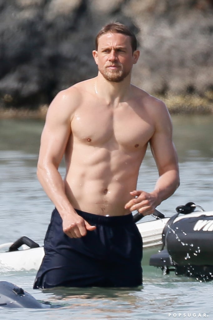 Charlie Hunnam Shirtless On The Beach In Hawaii March 2018 Popsugar Celebrity Photo 5