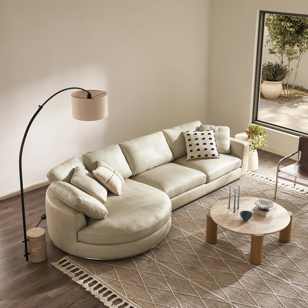 Best Leather Sofa With a Round Chaise