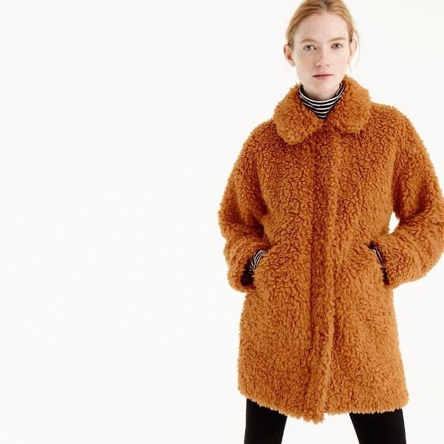 jcrew teddy bear coat