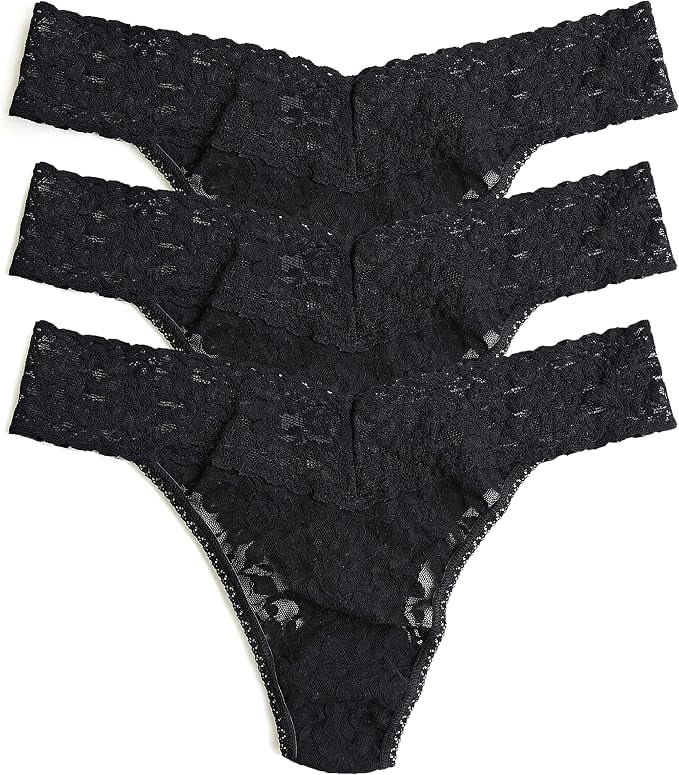 Hanky Panky Signature Lace Original Rise Thongs ($57, originally $72)
Lingerie doesn't have to be elaborate to make you feel good. Sometimes a small upgrade to your everyday basics is all it takes. This three-pack of lace thongs adds a flirty touch to a daily essential.