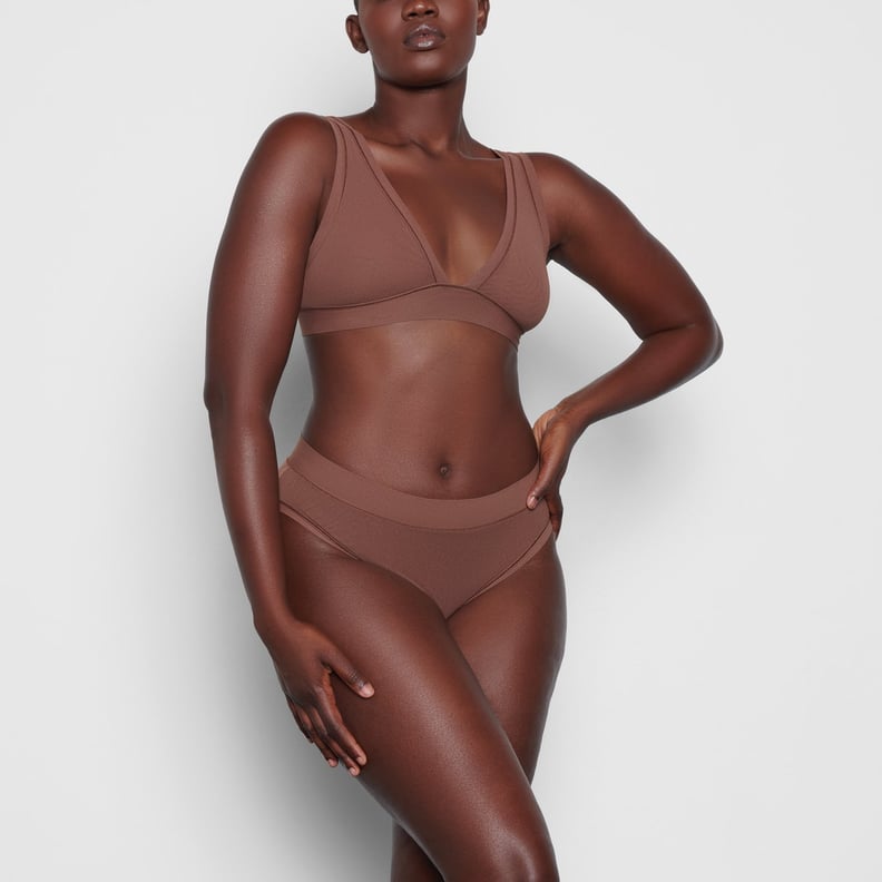 Kim Kardashian SKIMS Mesh Brief, Ochre 4X-Large