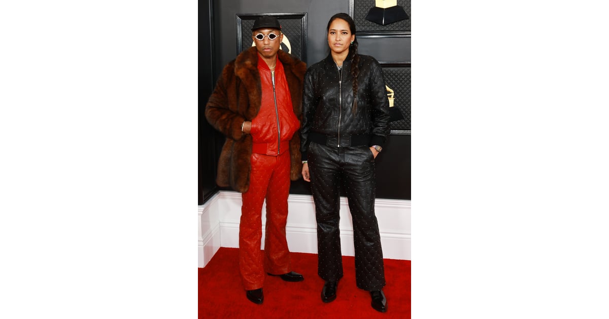 Pharrell Williams and Helen Lasichanh at the 2023 Grammys