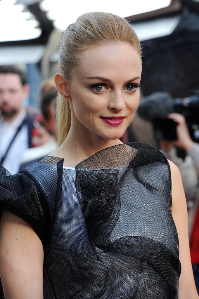 Heather Graham wore a sleek, high ponytail with straight ends at the Hangover III premiere.