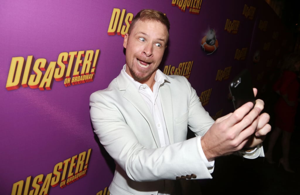 Brian Littrell AJ McLean at Disaster Broadway Opening Night