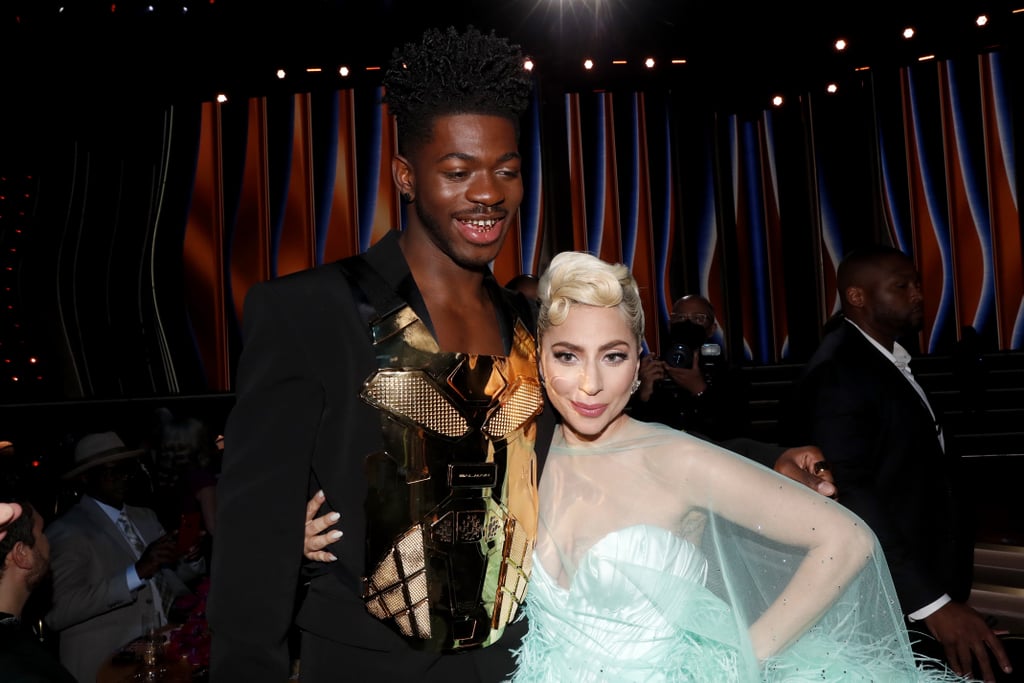 See Lil Nas X and Lady Gaga Hanging Out at the 2022 Grammys