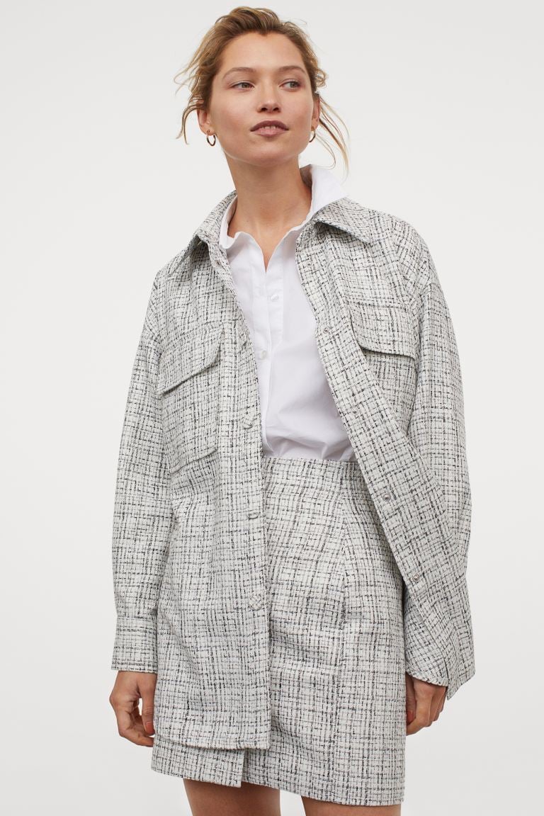 H&M Bouclé Shirt Jacket