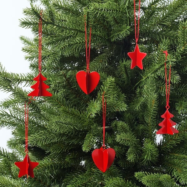 Vinterfest Red Hanging Ornaments Set