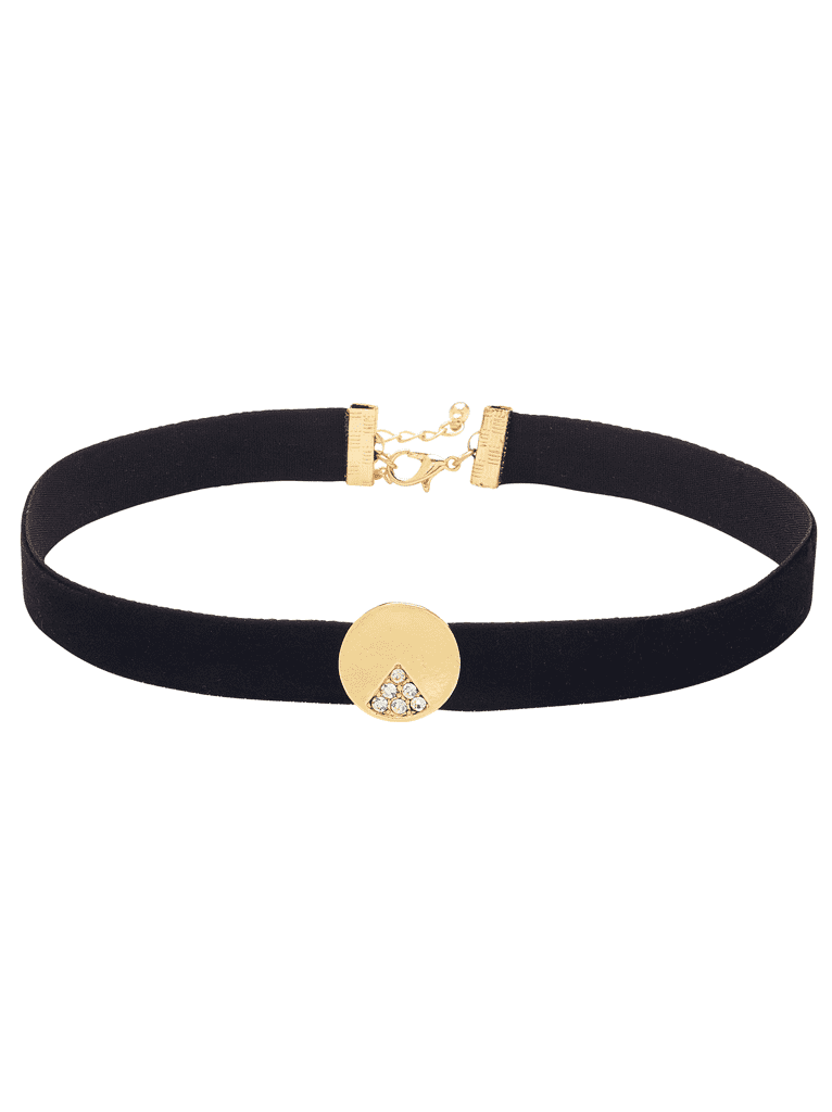 Sterling Forever Black Velvet Choker