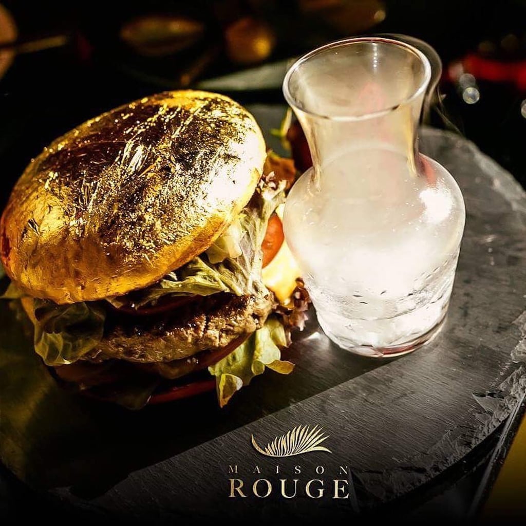 24Carat Gold Burger Maison Rouge Dubai POPSUGAR Middle East Food