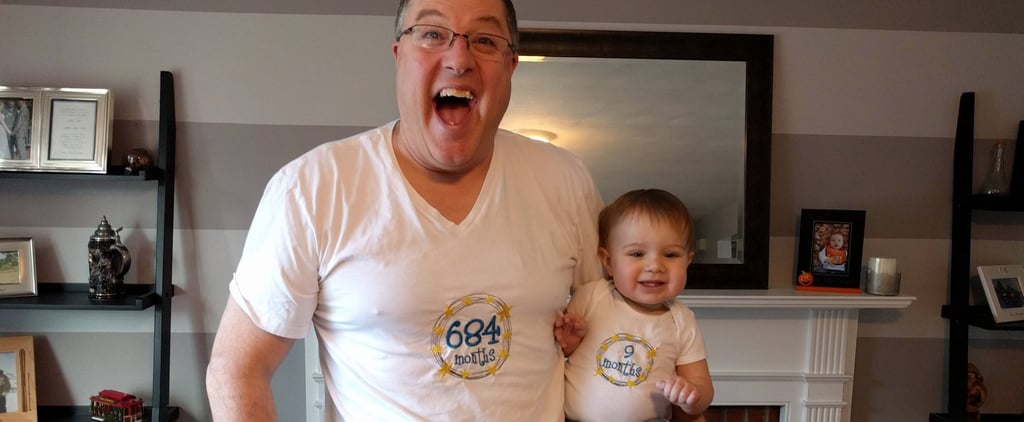 Grandpa Matches His Grandson's Month Shirt