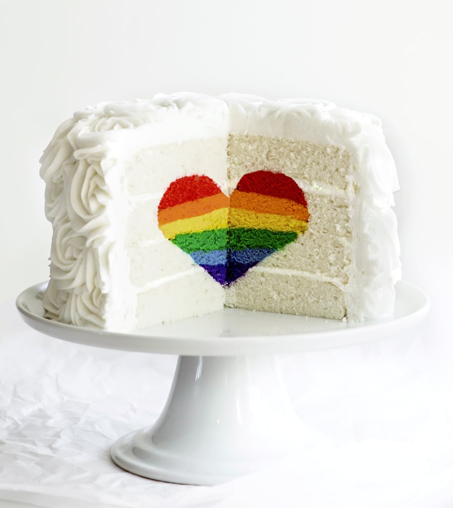 Rainbow Heart Cake