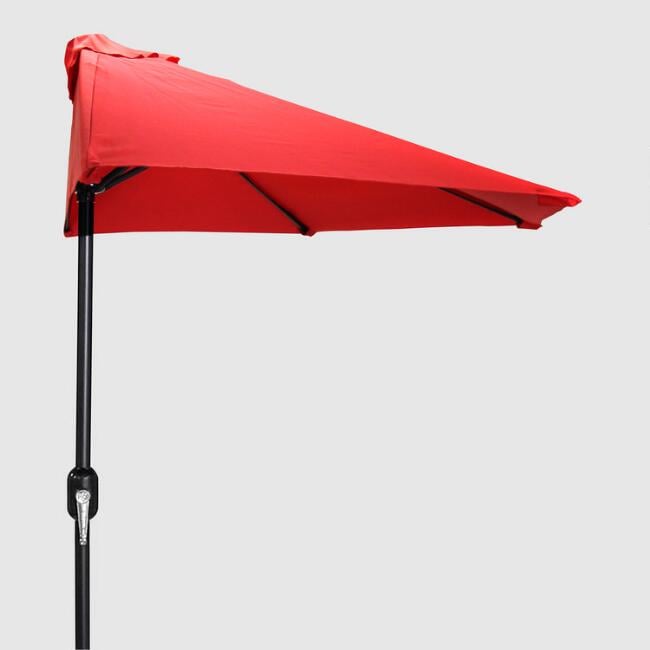 Red Outdoor Half Umbrella