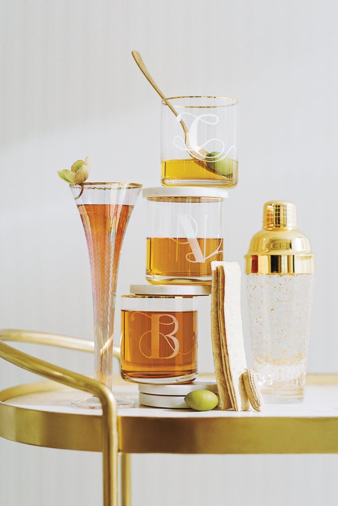 Gilded Monogram Glasses