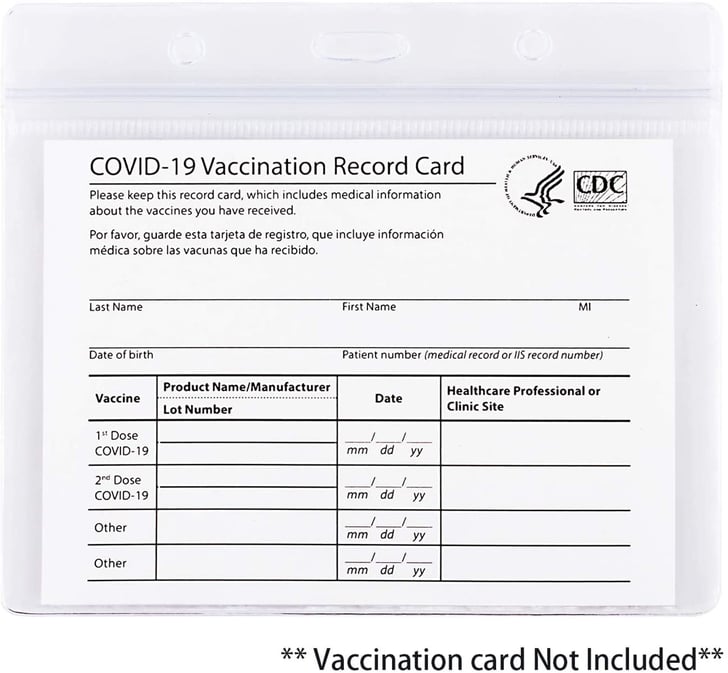 Mljsh Clear Vaccination Card Protectors | COVID-19 Vaccination Record ...
