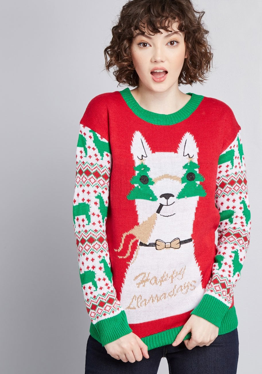 Holiday cheap llama sweater